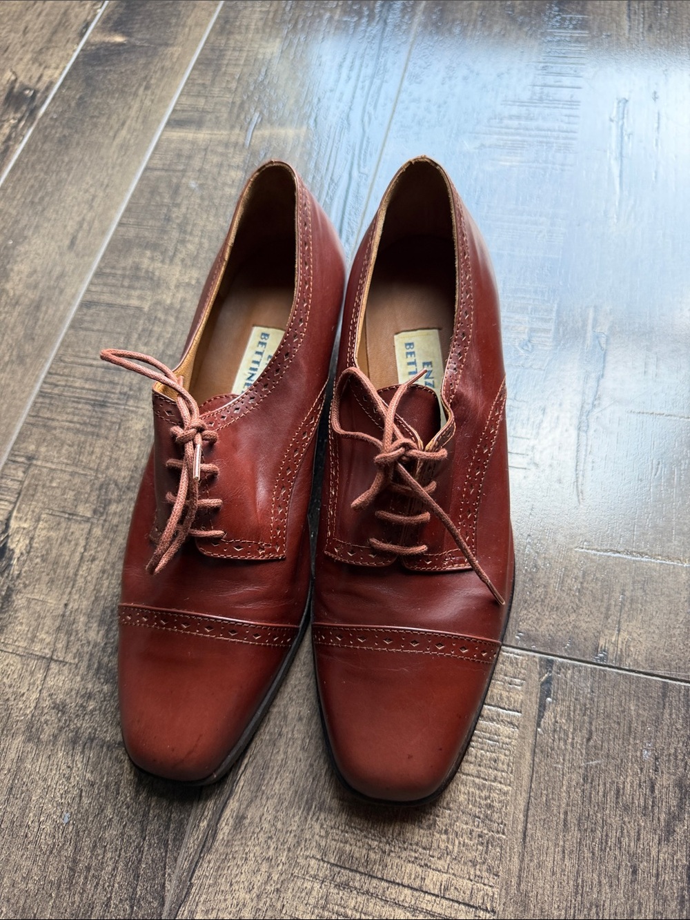Leather Lace-Up Dress Shoes made in Italy